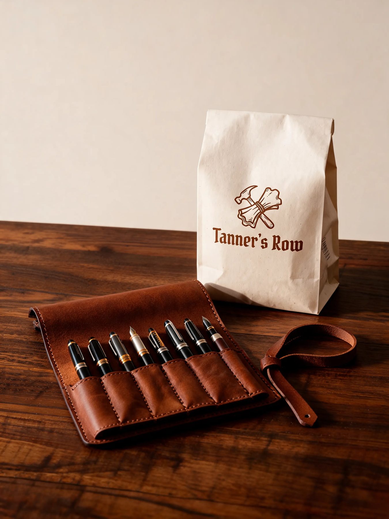 Leather Pen Roll